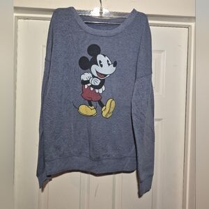Disney Women's Blue Sweater with Mickey Mouse